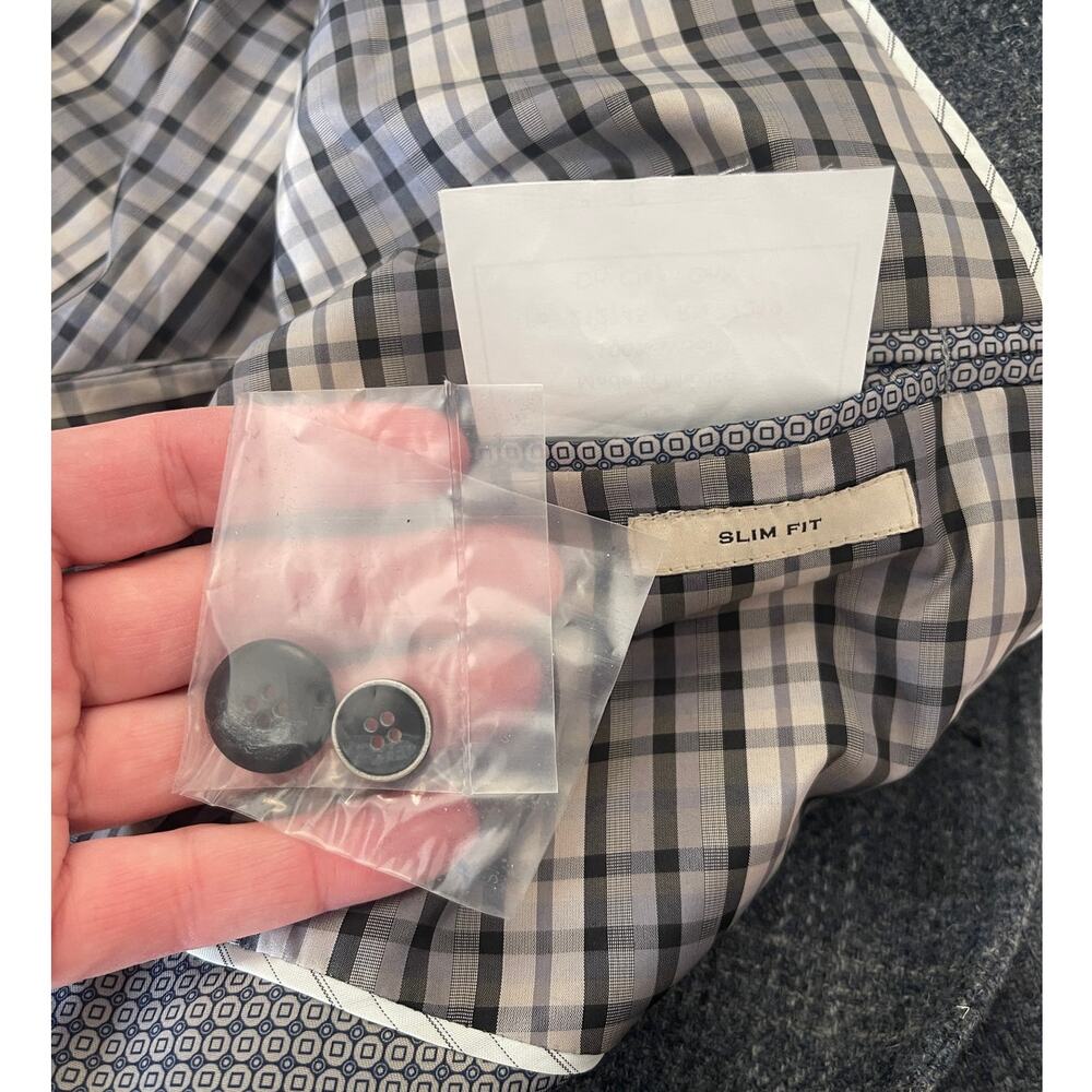 Joe Joseph Abboud Subtle Plaid Wool Flannel Elbow… - image 4